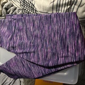 Purple Striped leggings old navy active size large L